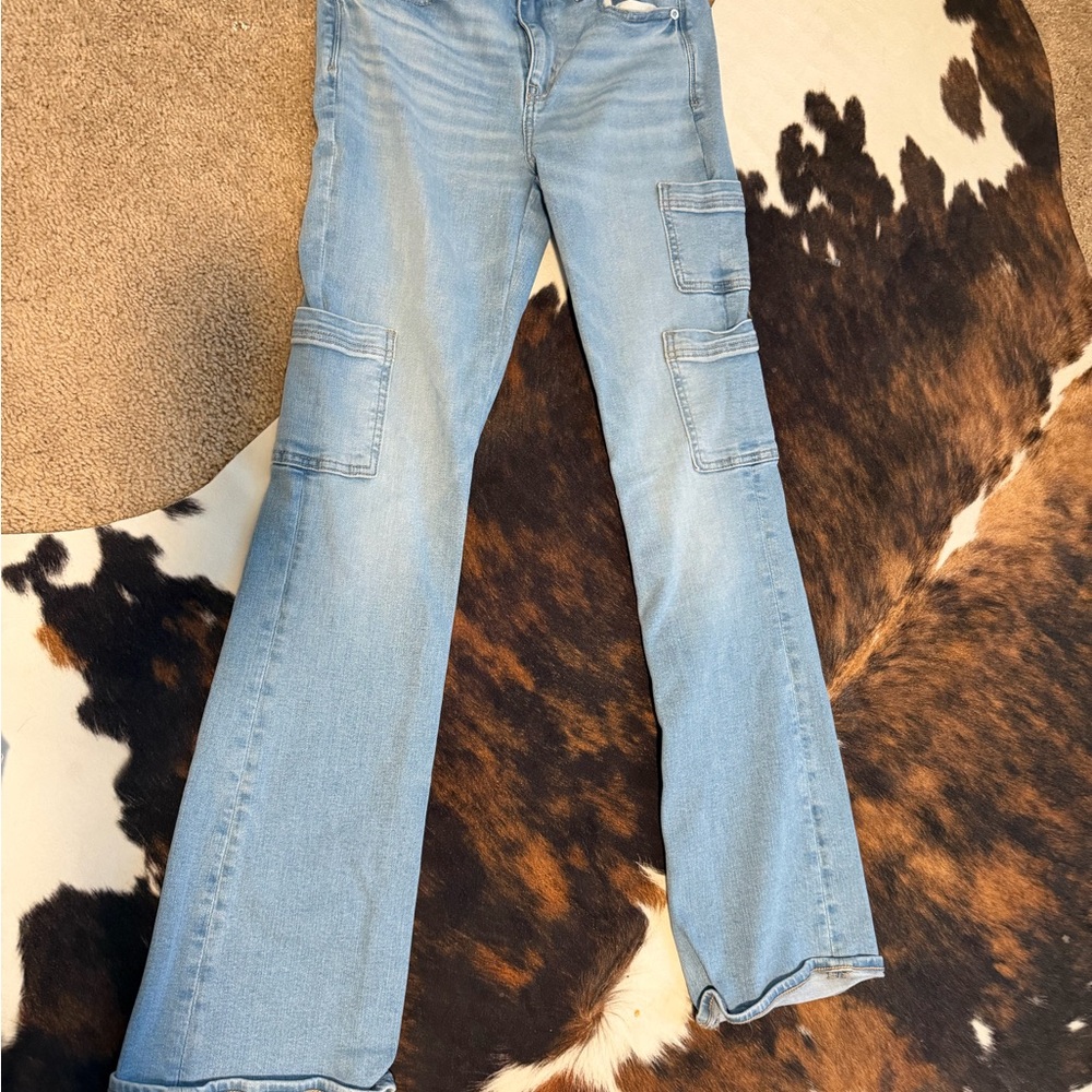 American Eagle Outfitters Sky Blue Wide Leg Jeans